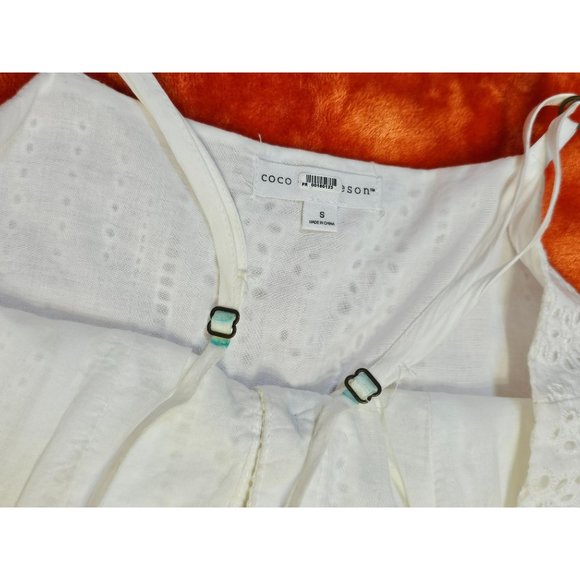 Coco Jaimeson A-Line Knee Length Eyelet Dress, Size Small - Picture 5 of 6